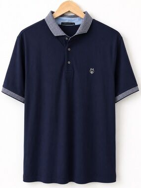 Greyson Cherokee Wolf Polo Shirt XL Navy Performance Golf Luxury Men's